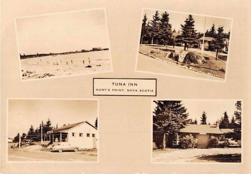 Hunts Point Nova Scotia Canada Tuna Inn Real Photo Antique Postcard J51824