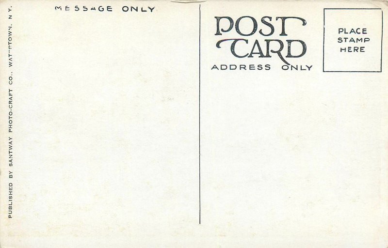 Postcard USA Adirondack mountains Saranac lake