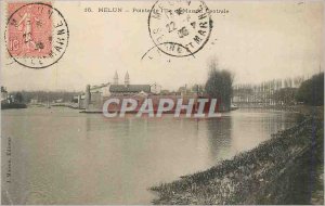 Old Postcard Melun Pointe lIle and Central House