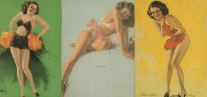 3x 1950s Glamour Camden Graphics Sexy Women Postcard s