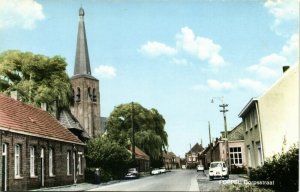 belgium, POPPEL, Dorpsstraat, Street Scene, Church (1960s) Bromo-Color Postcard