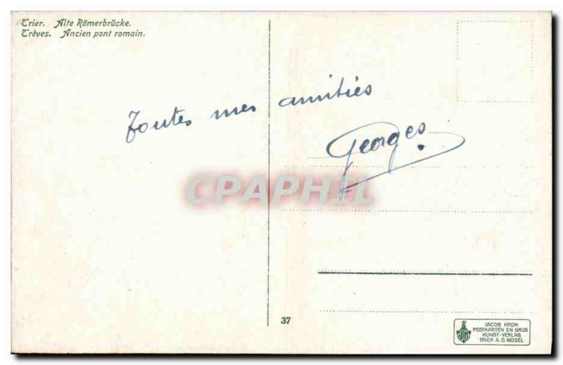 Postcard Old Treves Old Roman Bridge