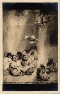 CPA AK Salon 1902 J. DEGRAVE La Premiere heure a l'Asile (703080)