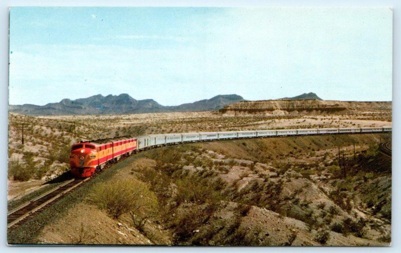 EL PASO, TX Texas Area ~ Southern Pacific Railroad SUNSET LIMITED  Postcard 