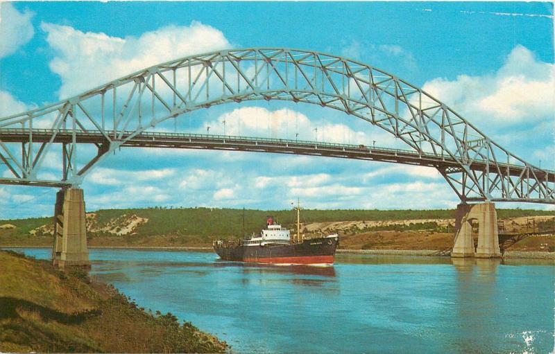 Cape Cod Canal and Sagamore Bridge Massachusetts Postcard