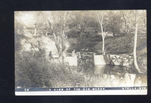 RPPC STELLA NEBRASKA BIG MUDDY RIVER VINTAGE REAL PHOTO POSTCARD NEBR.