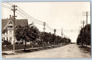 Kewaskun Wisconsin WI Postcard RPPC Photo Main Street Dirt Road 1907 Antique