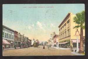 RIVERSIDE CALIFORNIA DOWNTOWN MAIN STREET SCENE VINTAGE POSTCARD 1911