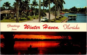 Florida Greetings From Winter Haven Split View 1964