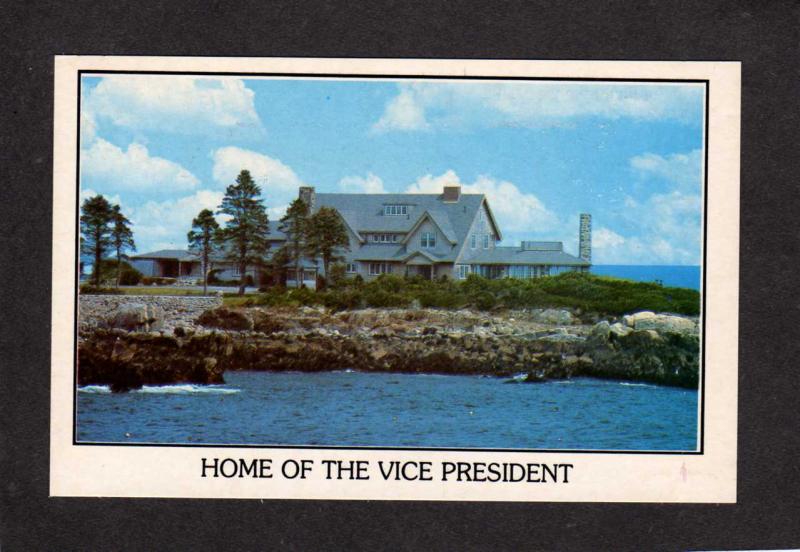 ME President Vice President George H W Bush House Kennebunkport Maine Postcard