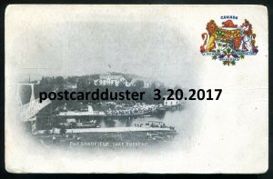 2017 - PORT SANDFIELD Ontario 1909 Muskoka. Lake Roseau Harbor. Patriotic Crest