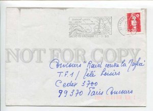 421491 FRANCE 1990 year FISHING Callac-de-Bretagne ADVERTISING real posted COVER