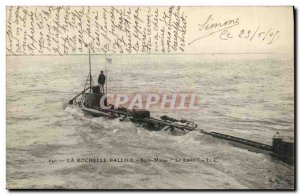 Old Postcard Boat War Rochelle Pallice Submarine Le Lutin