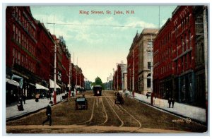 c1910 King Street St. John New Brunswick Canada Antique Unposted Postcard