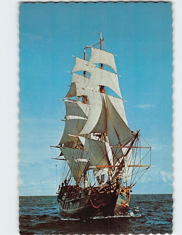 Postcard H.M.S. Bounty Under Full Sail, Vinoy Yacht Basin, St. Petersburg, FL