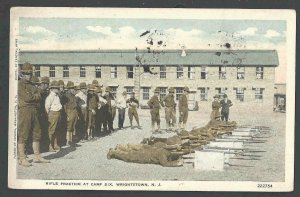 Ca 1918  PPC* WWI Camp Dix Wrights Town NJ Rifle Practice