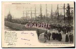 Postcard Old fishing boat docks Paimpol On the day of the blessing of Gullet ...