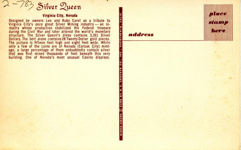 NV - Virginia City. Silver Queen