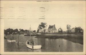 Wickford RI Harbor Postcard