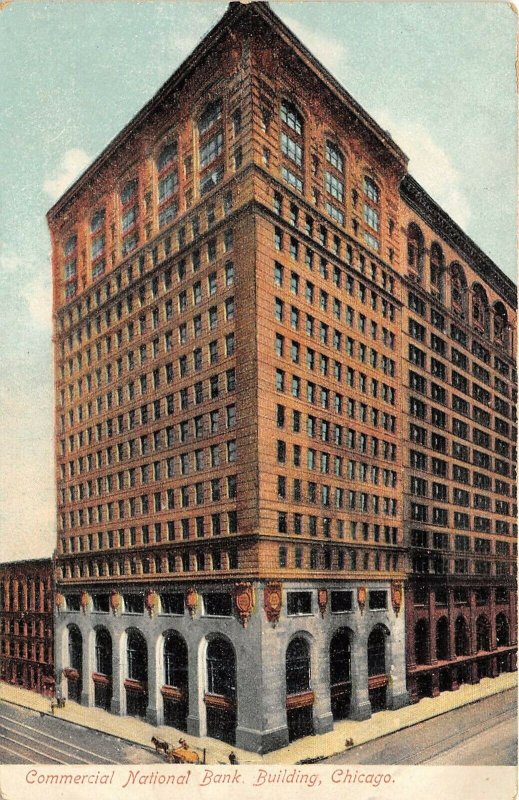 Chicago Illinois c1910 Postcard Commercial National Bank Building