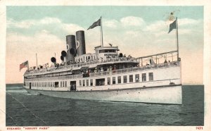 Vintage Postcard Steamer Water Transportation Steamship Asbury Park New Jersey