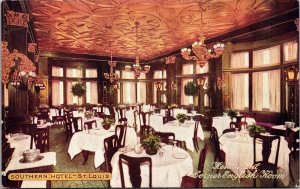 Postcard Restaurant Corner English Room Southern Hotel in St. Louis, Missouri