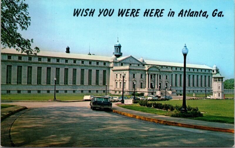 Wish You Were Here Atlanta GA Georgia Federal Penitentiary Postcard UNP VTG