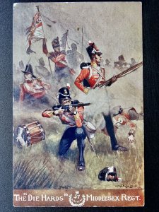 History & Tradition THE DIE HARDS' MIDDLESEX REGIMENT Postcard Gale & Polden 86b