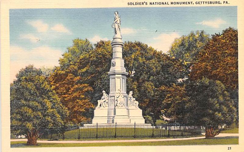 Soldiers' National Monument, Gettysburg, PA Civil War Unused 