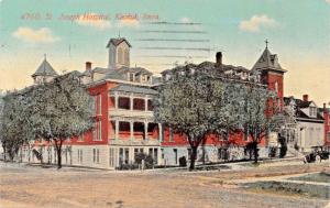 KEOKUK  IOWA~ST JOSEPH HOSPITAL-F W WOOLWORTH PUBL POSTCARD 1912