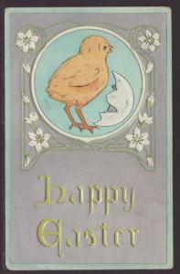 Happy Easter,Chick Postcard 