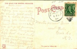 Vtg Postale 1908 1909 - Maïs Produits Refining Compagnie Waukegan Illinois, Il