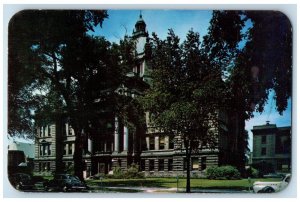 c1960's Car Scene Court House Green Bay Wisconsin WI Vintage Posted Postcard