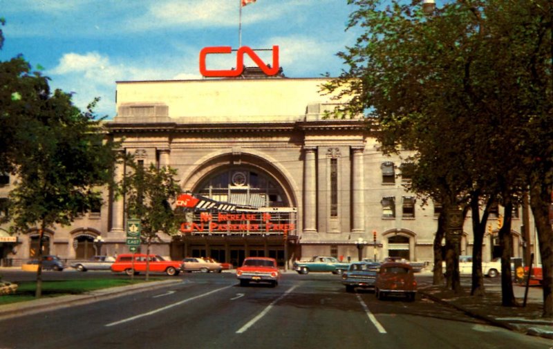 Canada - Manitoba, Winnipeg. Canadian National Railway Station