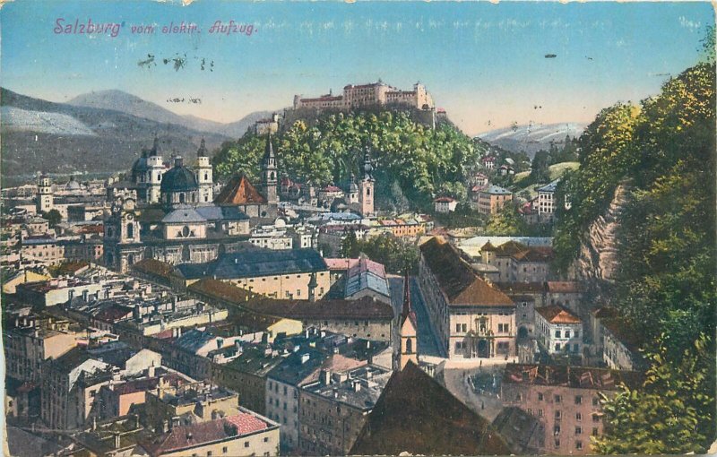 Postcard Austria Salzburg citadelle