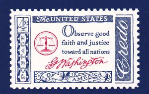 United States Postal Stamp Issue The Washington Credo