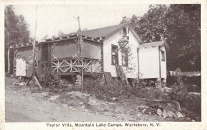 circa 1907-15 Taylor Villa Mountain Lake Camps Wurtsboro N.Y. Postcard 2T3-342