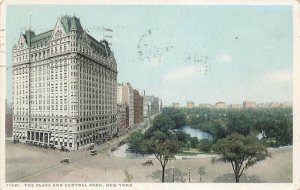 The Plaza And Central Park New York Street Old Cars Birds Eye View Vintage P5 