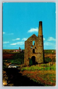 c1971 Old Cornish Tin Mine Vintage Postcard A174