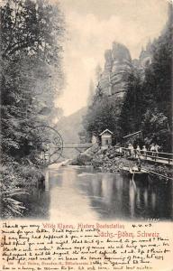 Sachsische Bohmische Schweiz Wilde Klamm Scenic View Antique Postcard J48066