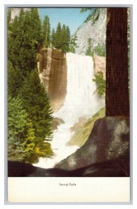 Postcard Vernal Falls Vintage Standard View Card Yosemite National Park