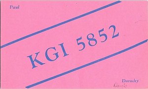 QSL Radio Card From Salina Kansas KGI 5852 