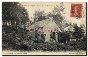 Postcard Old Customs Customs Ballon d & # 39Alsace The shack Coastguard