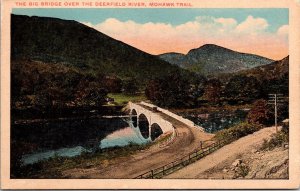 Big Bridge Over Deerfield River Mohawk Trail WB Postcard UNP VTG Tichnor Unused 