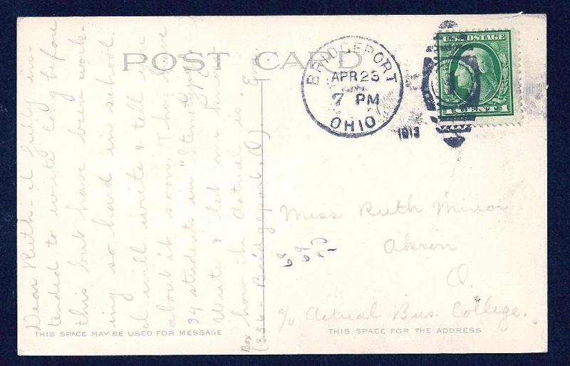 Post Office Wheeling West Virginia used c1913