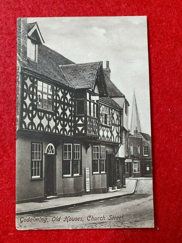 POSTED VINTAGE POSTCARD - OLD HOUSES CHURCH STREET GODALMING SURREY UK (KK93) 