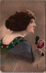 Victorian Lady Female Model Vintage Postcard C049