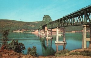 Vintage Postcard The Brass d'OR Bridge On Trans Canada Highway Victoria County