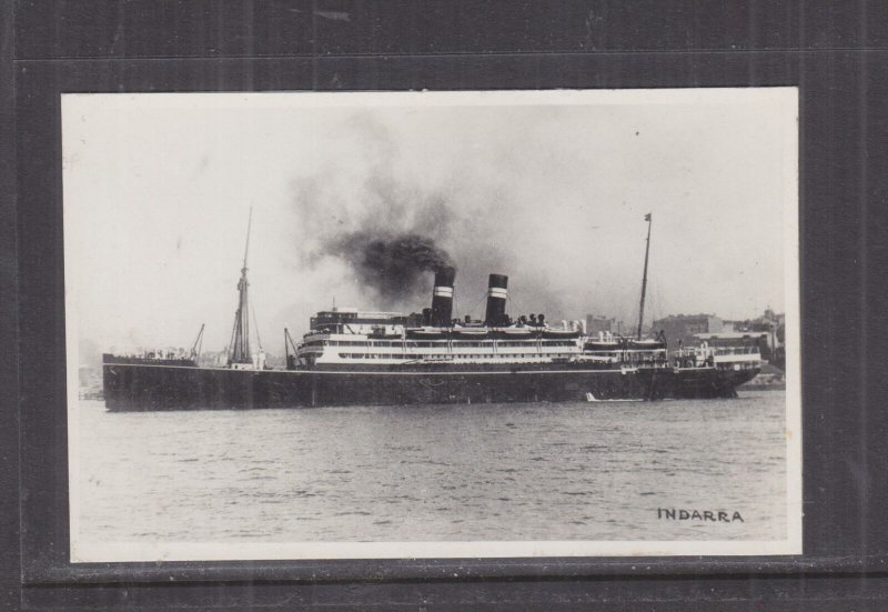 AUSTRALIA  S.S. INDARRA , c1915 ppc., unused.