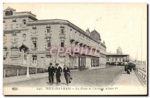 Old Postcard Nice Havre La Poste and the Avenue Albert